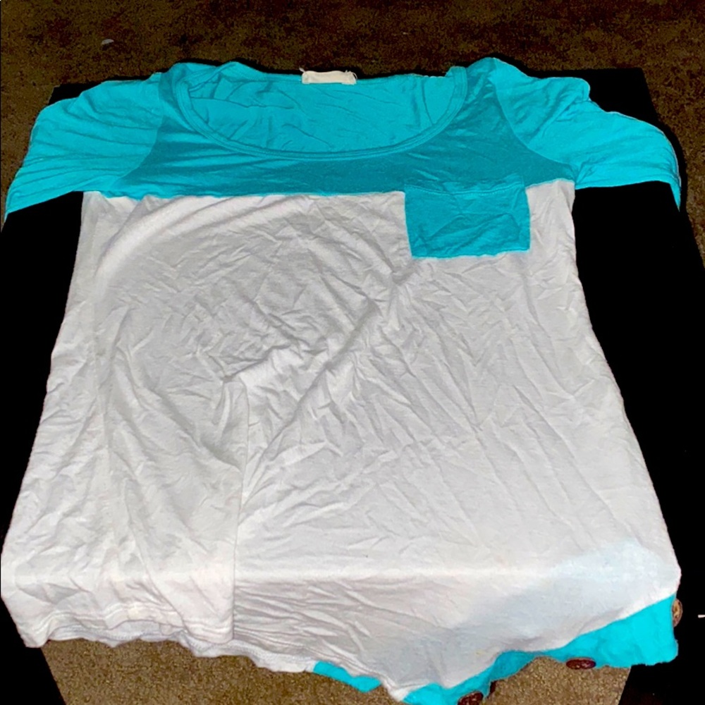 Blue and white shirt